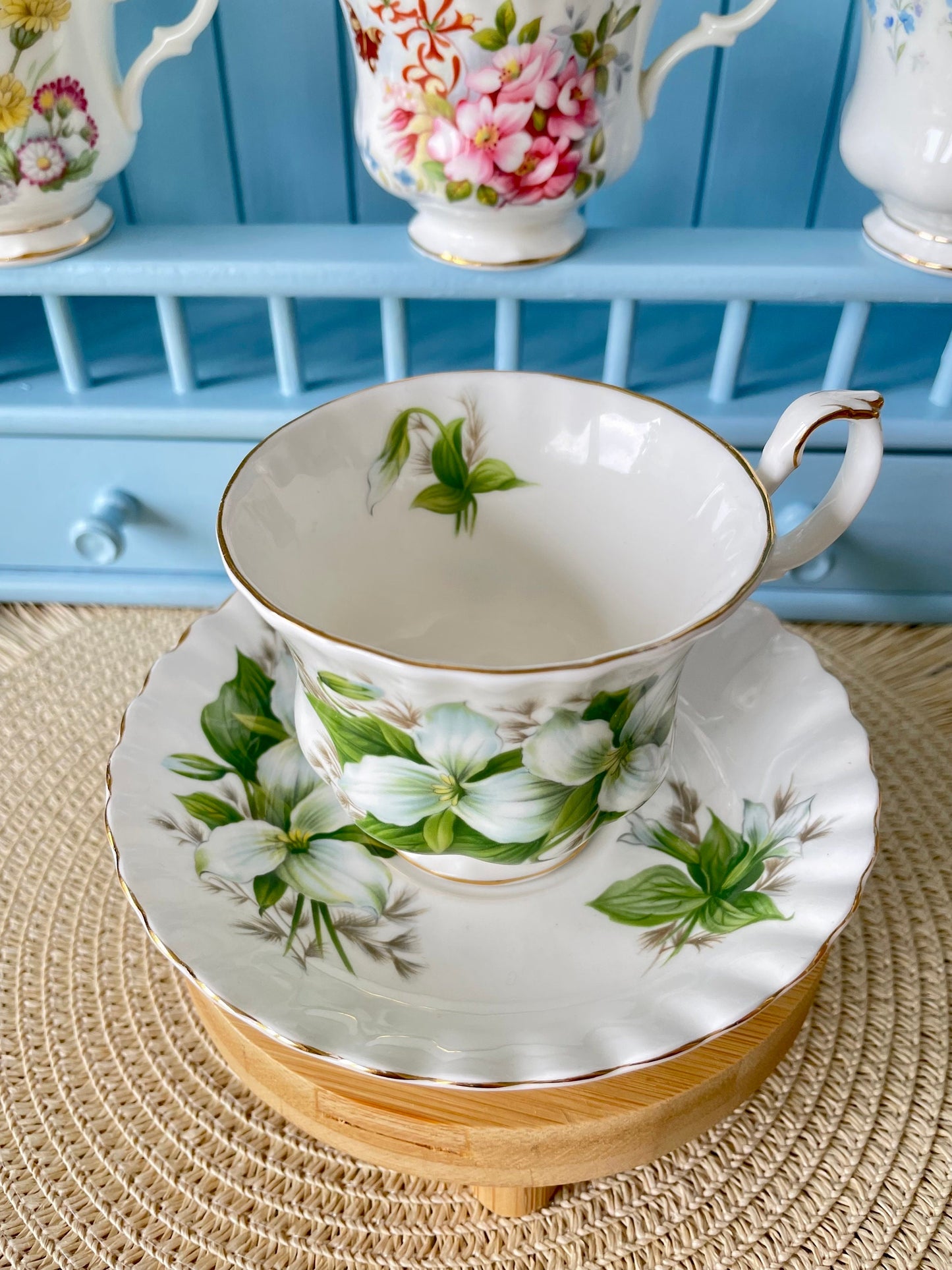 Vintage Royal Albert Trillium Series Male Size TeaCup & Saucer, Fine Bone China, Made In England, HighTea Party, Previously Loved Tea Cup