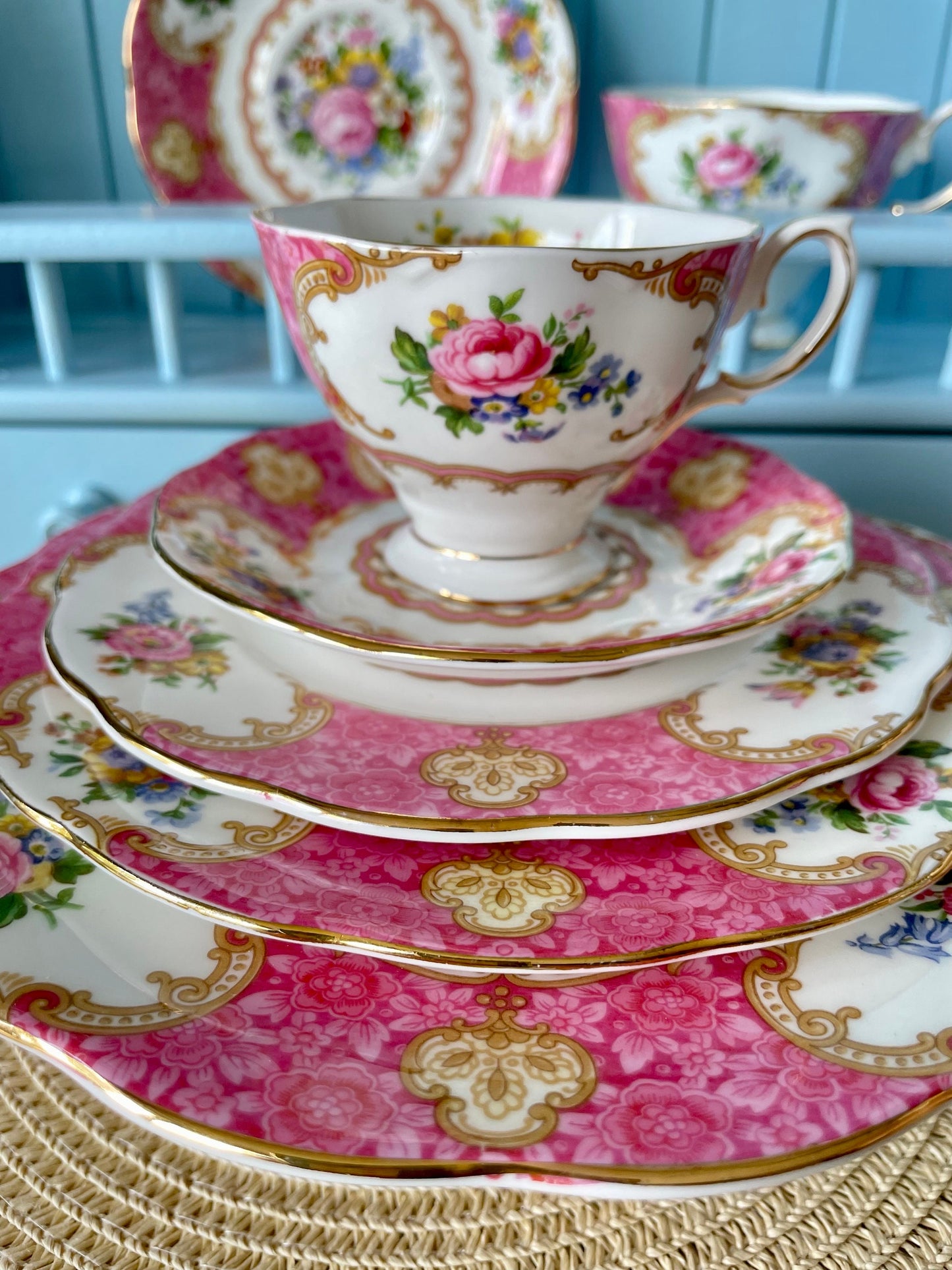 Vintage Royal Albert Lady Carlyle Different Size Plates, Lunch Plate, Breakfast Plate, Cake Plate, Fine Bone China Previously Loved, England
