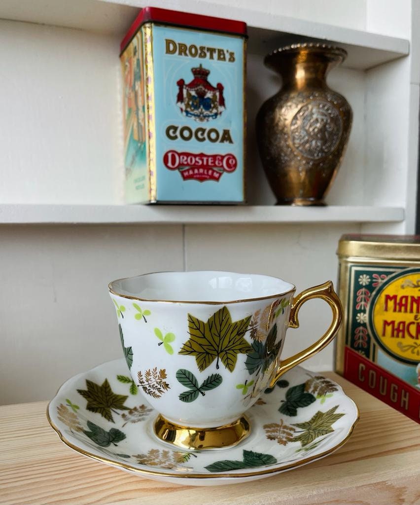 Vintage Royal Albert "Green Leaf" Male Sized Tea Set