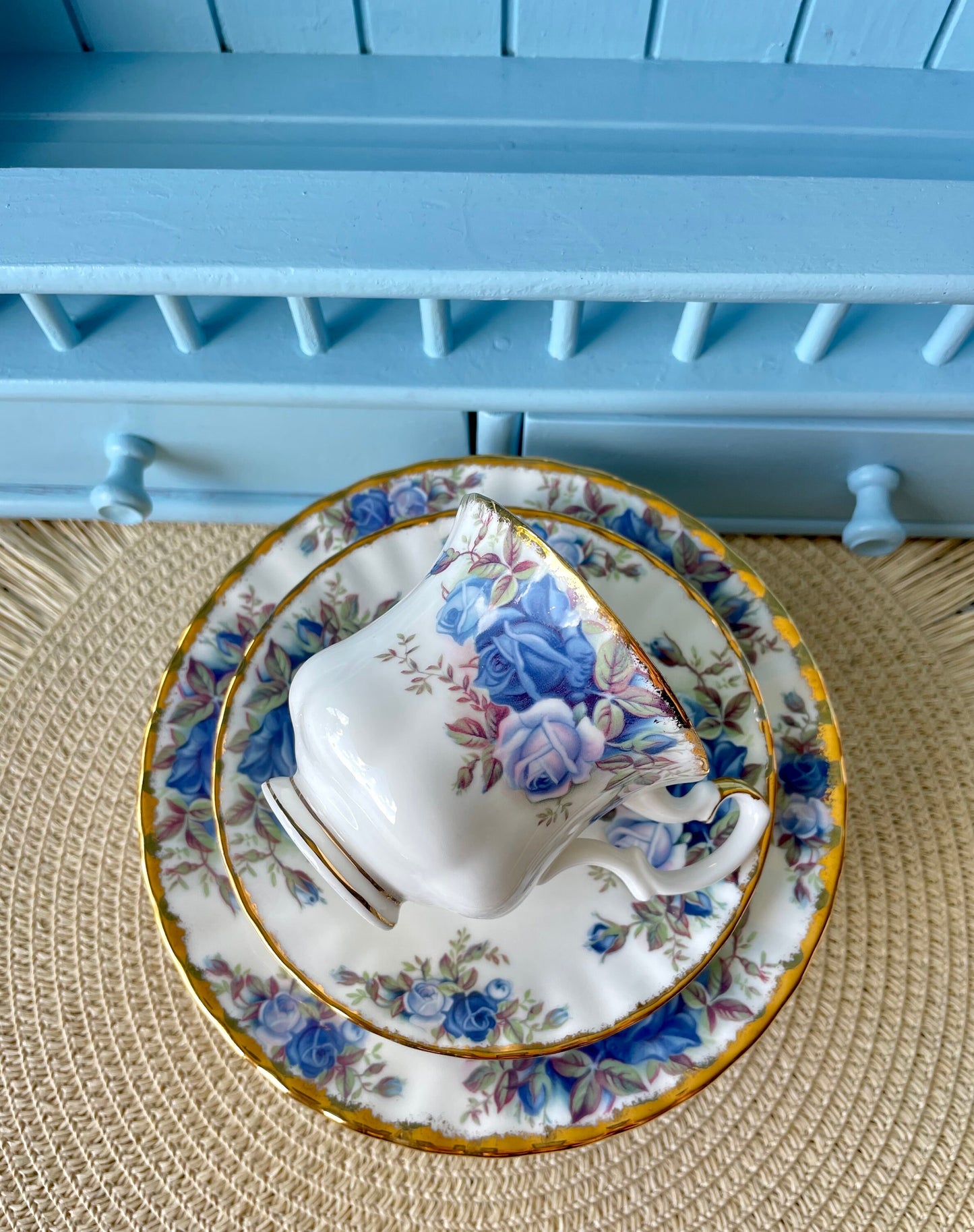 Beautiful Vintage Lady Sized Royal Albert "Moonlight Rose" T