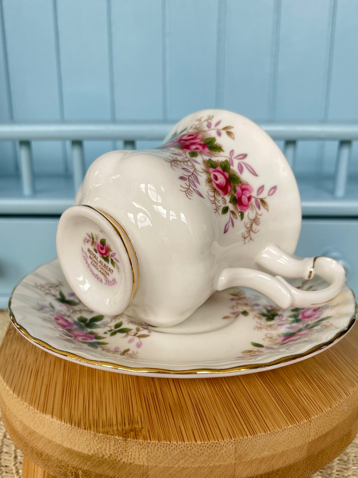Vintage Royal Albert Lavender Rose Demitasse Teacup & Saucer
