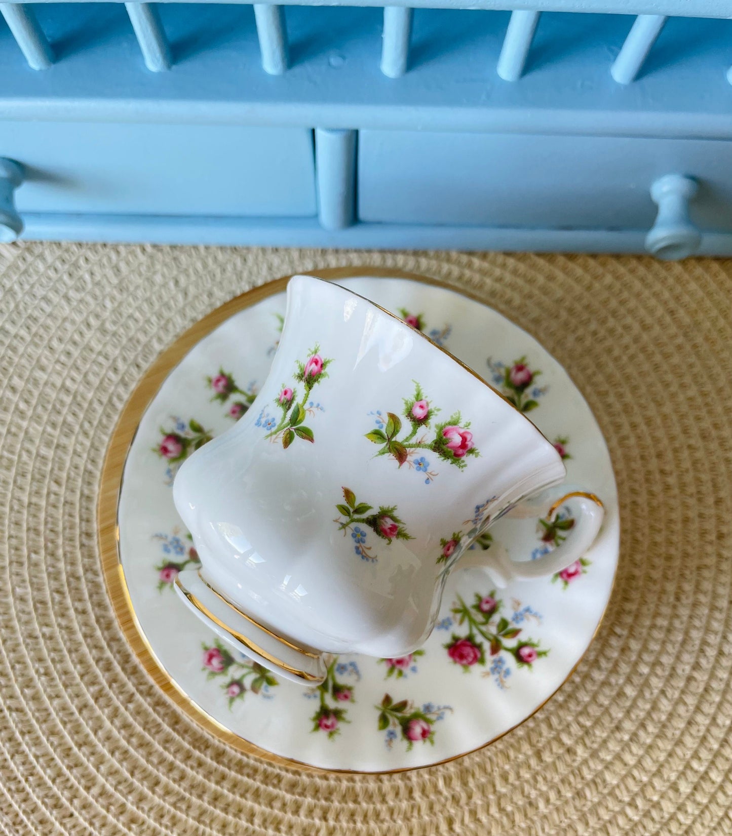 Vintage Royal Albert Winsome Demitasse Teacup & Saucer