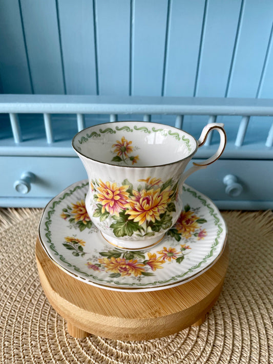 Vintage Royal Queens Bone China 'November' Lady Sized Teacup