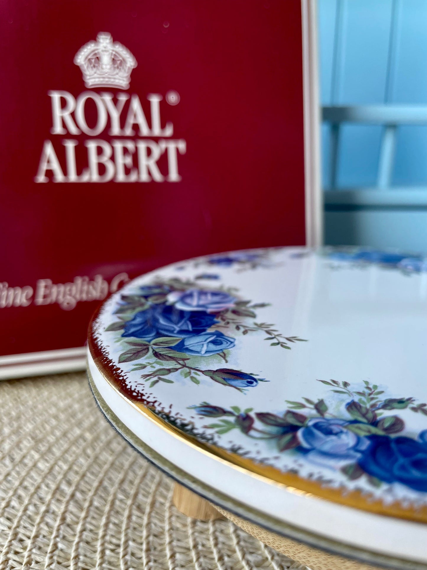 Vintage Royal Albert Moonlight Rose Teapot Coasters Velvet B