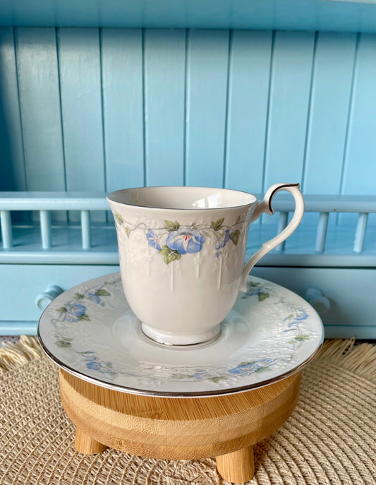 2 Vintage Royal Albert "Morning Flowers" Male Female Teacup