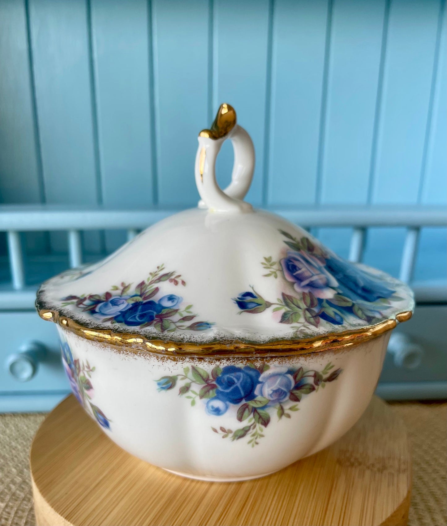 Vintage Royal Albert Moonlight Candy Bowl with Lid