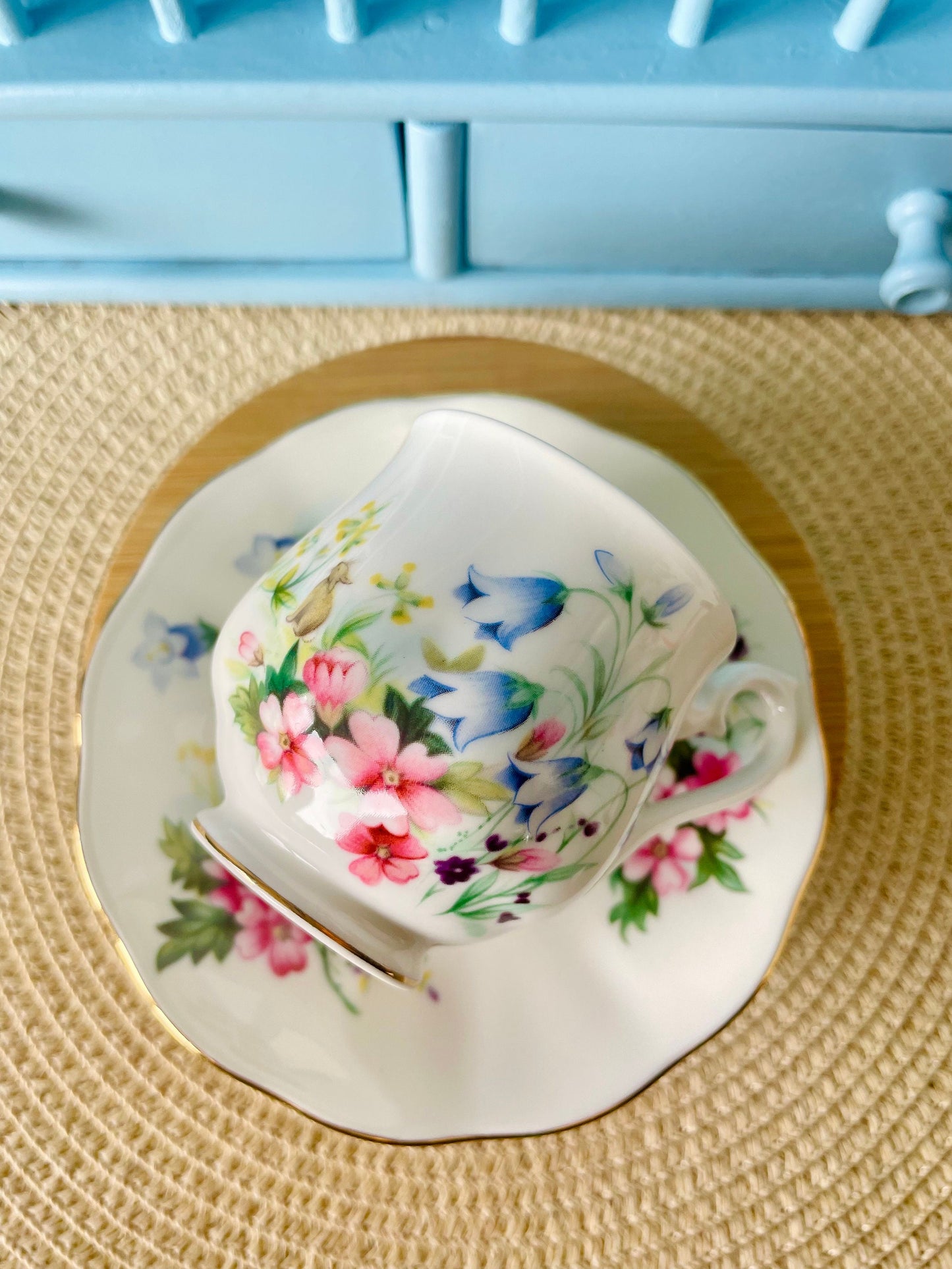 Vintage Royal Albert 'Easter Design' Espresso Cup & Saucer