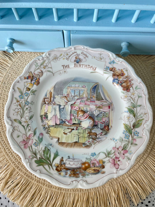 Hard 2 Find Vintage Royal Doulton 'Birthday' Plate & Trinket