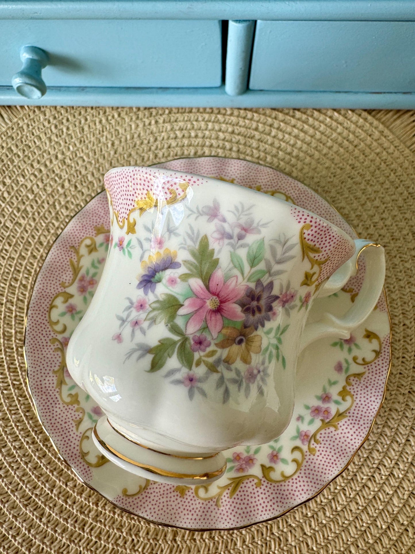Vintage Royal Albert "Serenity" Lady Size CoffeeCup & Saucer