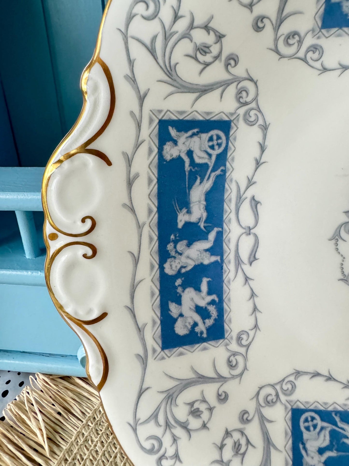 Vintage Coalport Revelry Creamer And Cake Plate