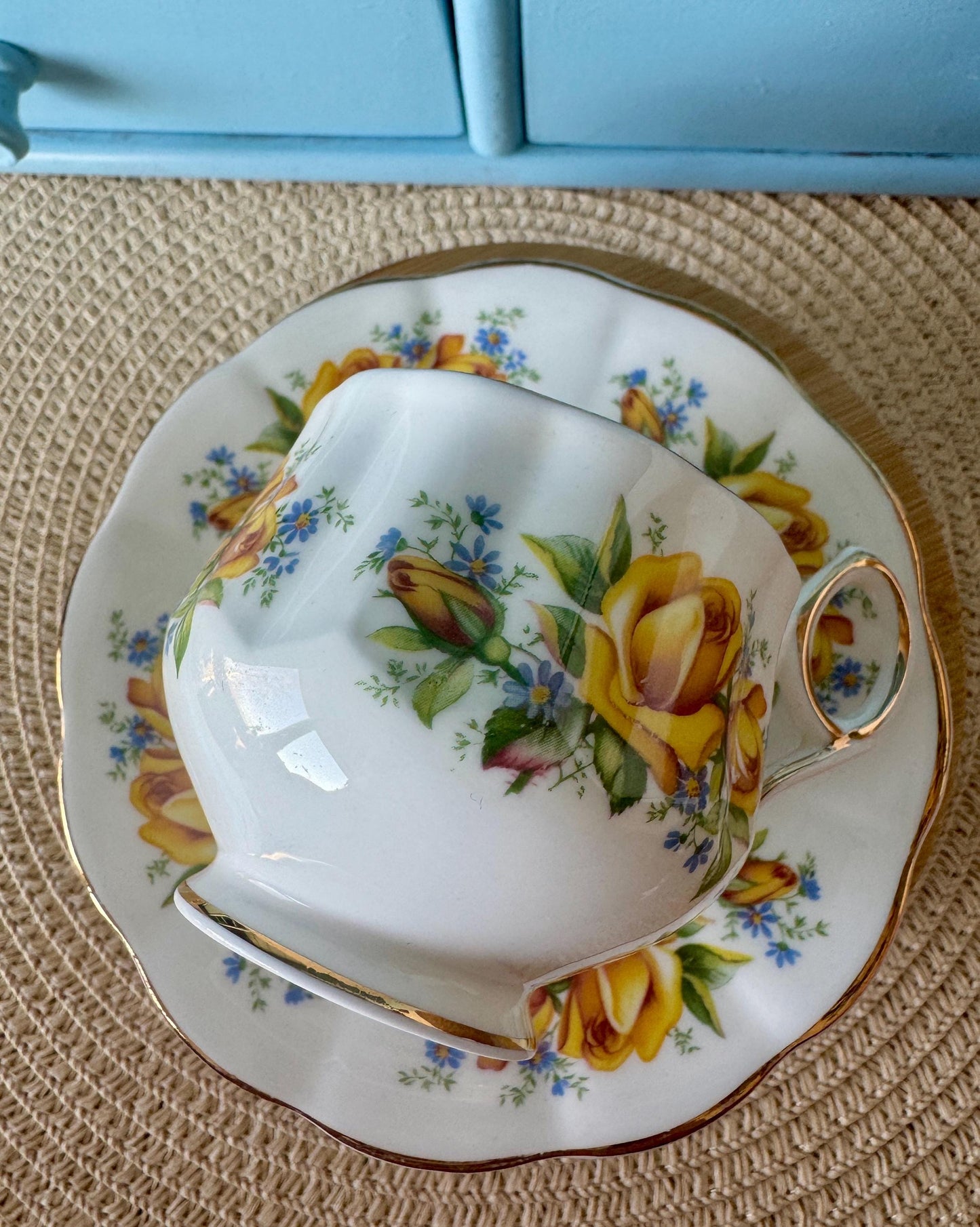 Vintage Elizabethan Taylor & Kent Coffee Cup And Saucer