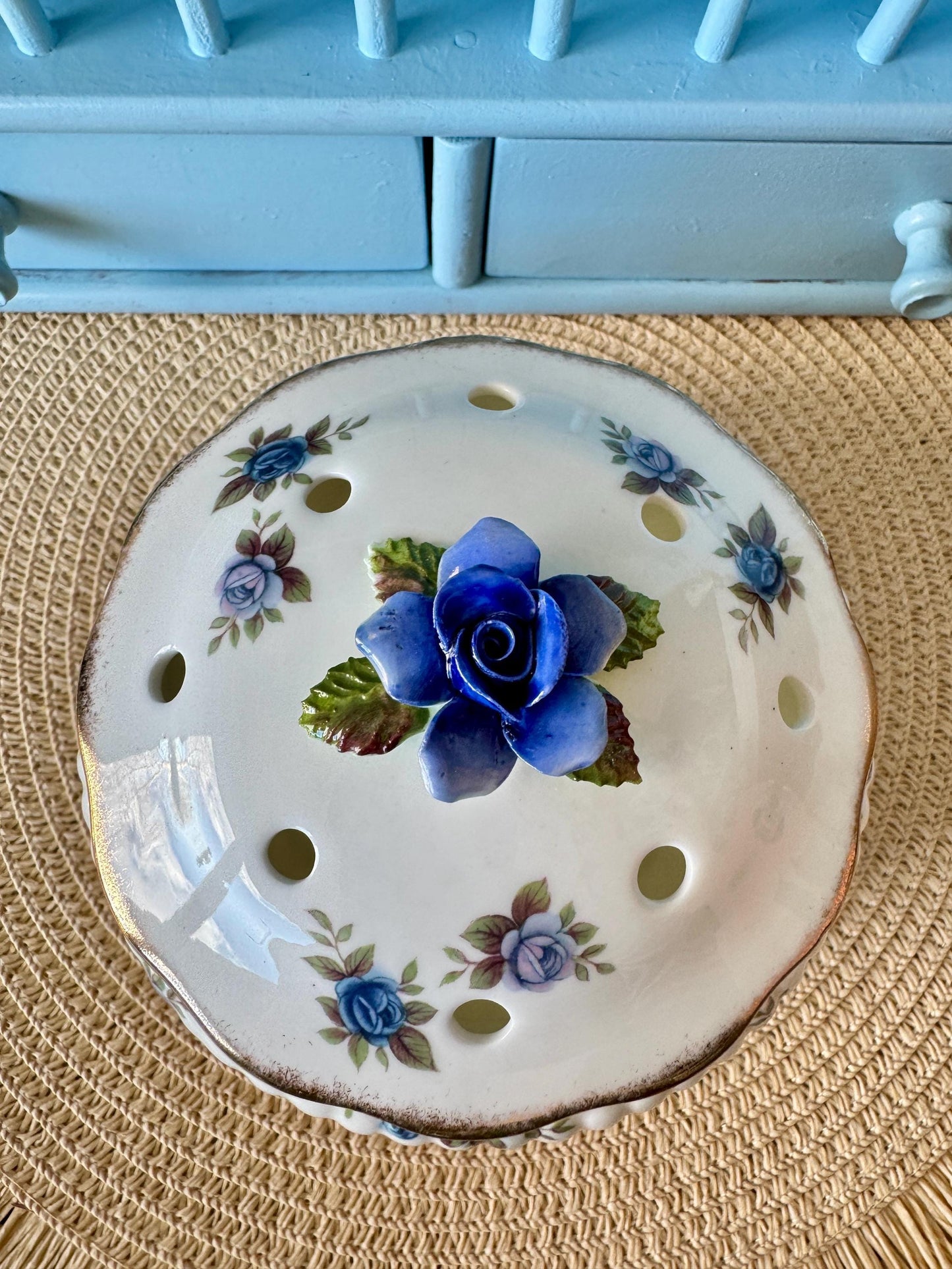 Vintage Royal Albert Moonlight Rose Pot Pourri Dish