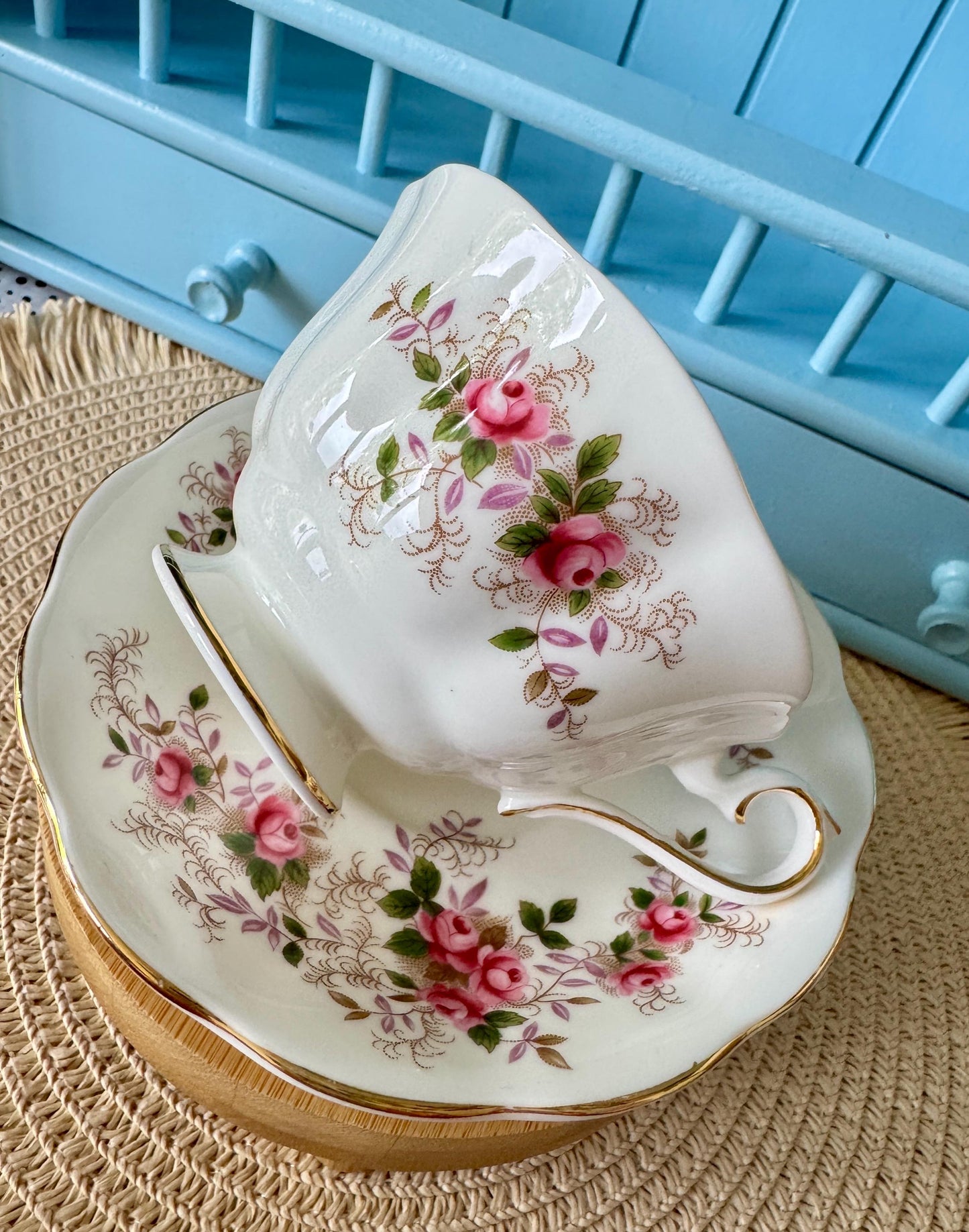 Vintage Royal Albert Lavender Rose Avon Shaped Teacup & Sauc