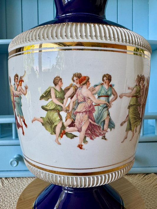 Large Vintage Cobalt Blue Italian Vase