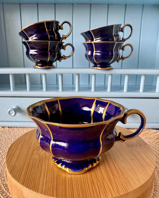 Lindner Kueps Echt Cobalt Espresso Cups Set of 4 + Bonus