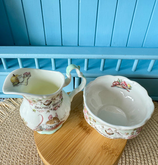 Hard to Find Vintage Royal Doulton 'Tea Service' Creamer & S