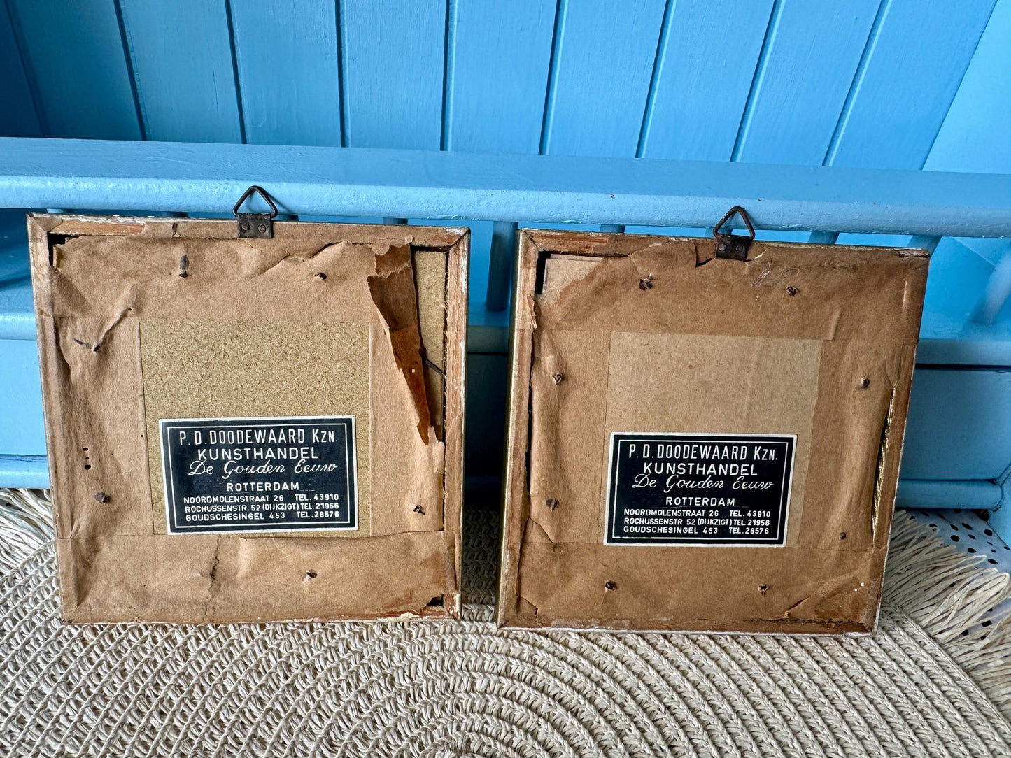 Pair of Antique Dutch Girl Portrait Prints in Traditional Kl