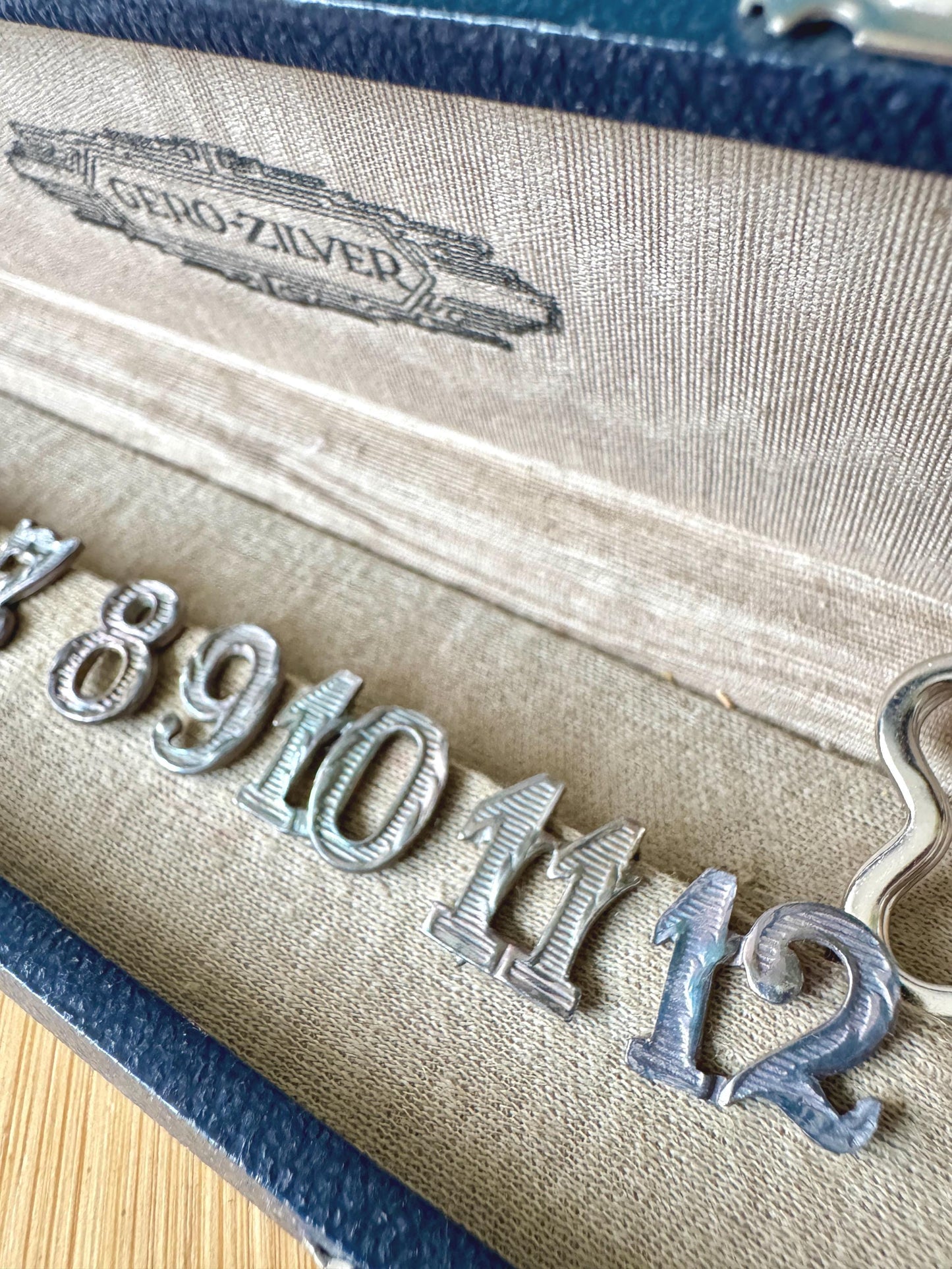 Vintage Gero Zilver Wine Glass Numbers