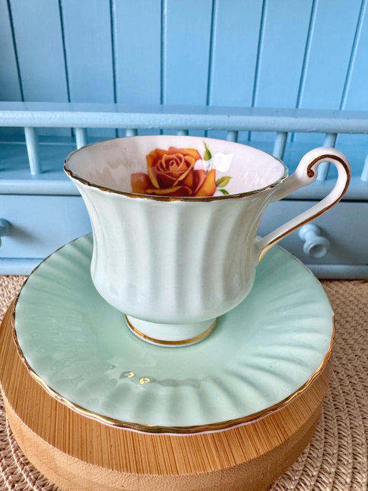 Vintage Paragon Blue Rose Coffee Cup