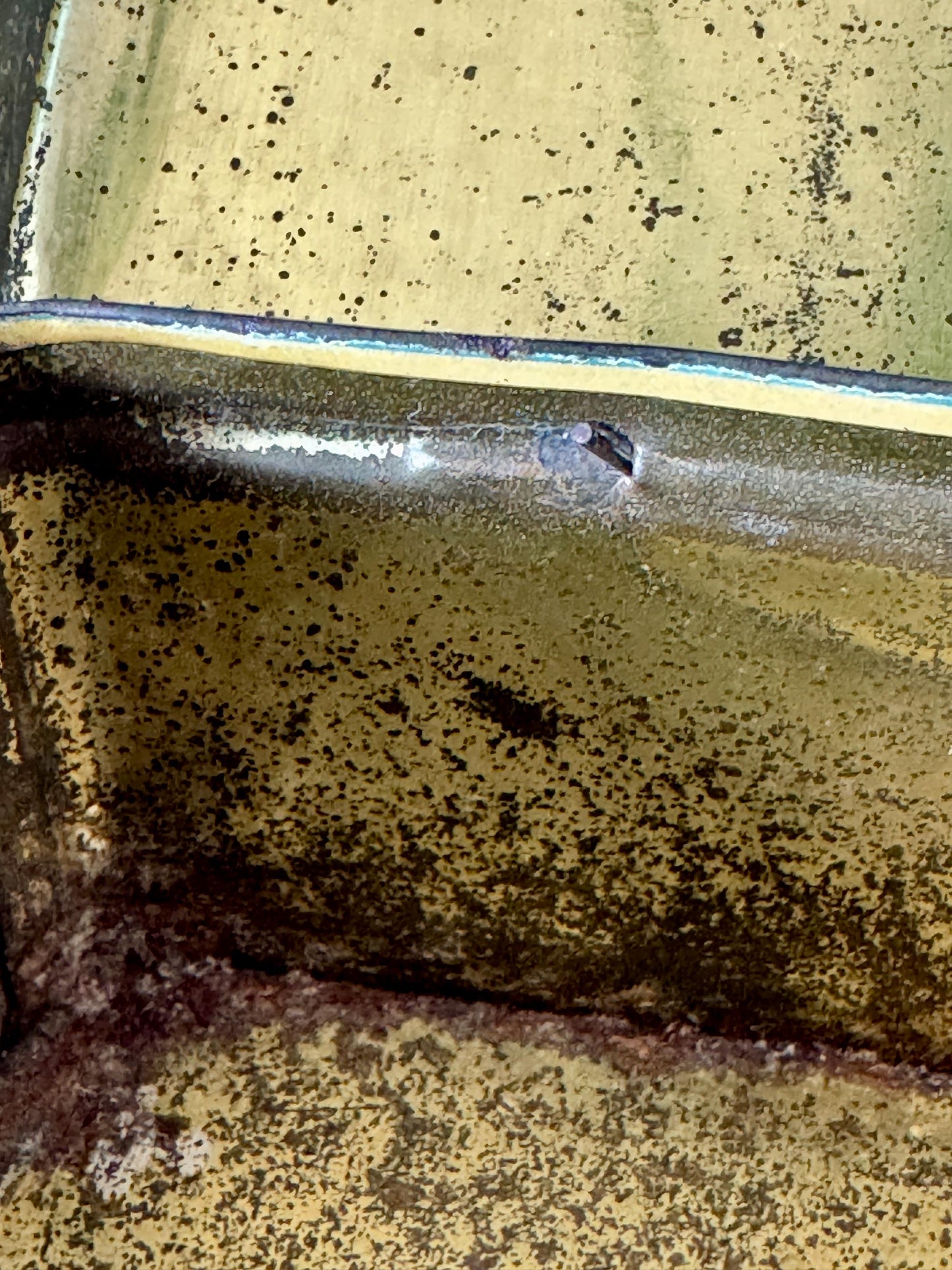 Vintage Baby Blue Litho Tin Box