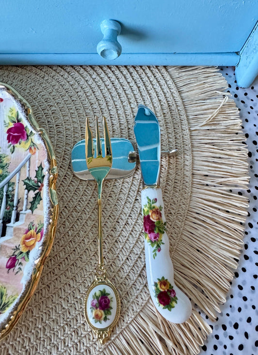 Set of 12 Vintage French Knife & Fork Rests