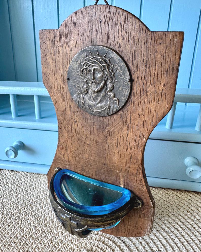 Vintage French Holy Water Font