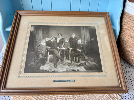 Antique Dutch Family Portrait c.1900–1915 | Framed Studio Ph