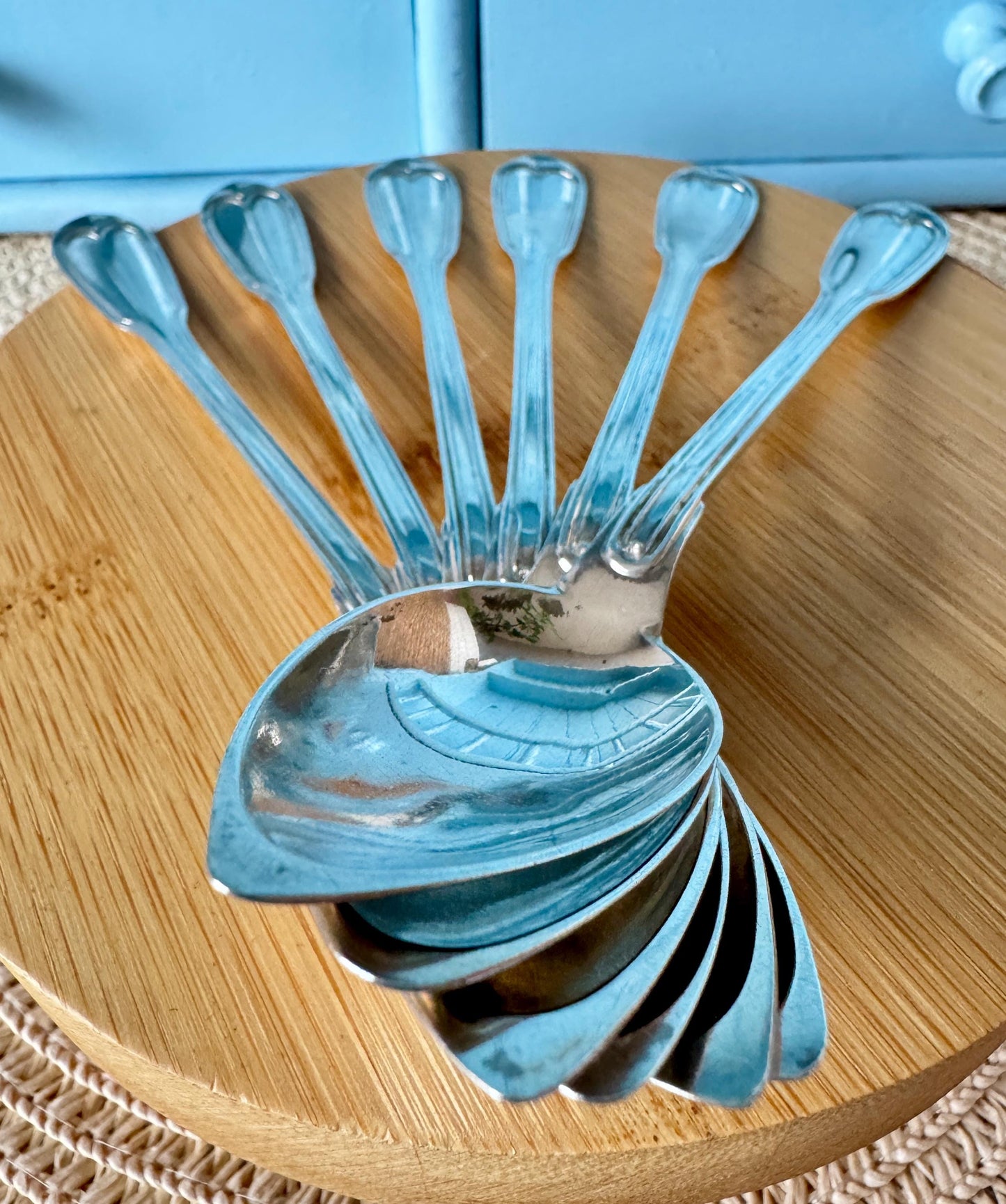 Antique Solid Silver Tea or Soup Spoons ~ 1890 Antique Solid