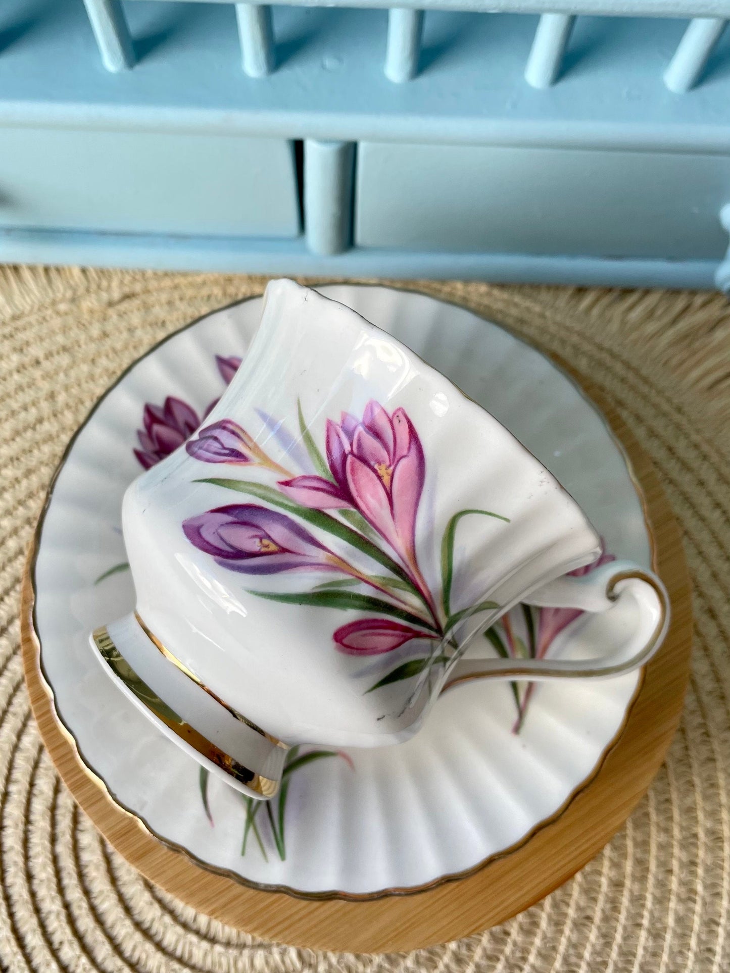 Beautiful Paragon, Bone China CoffeeCup & Saucer Set, Pink Floral Decor, Previously Loved Cup, Collectors Item, Lovely Gift, Made in England