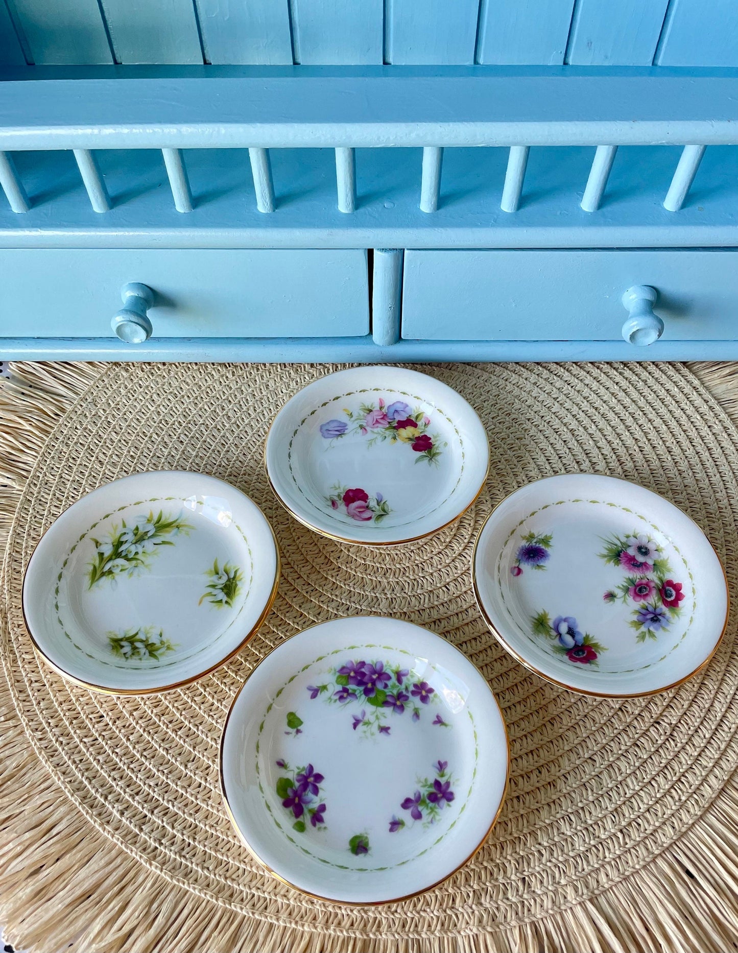 Very Nice Vintage Royal Albert Flower Of The Month BonBon Dish, TeaTip, Bone China, Sold Individually, Perfect Gift, Jan ~ Dec, Made England