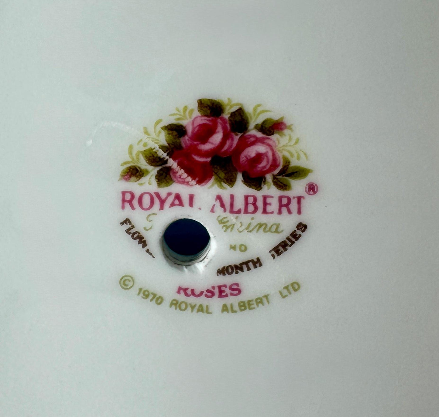 Vintage Royal Albert "Flower Of The Month" June, 1 Tier Cake Stand, Bone China, 27 cm Plate, Previously Loved, High-Tea Party, Gift