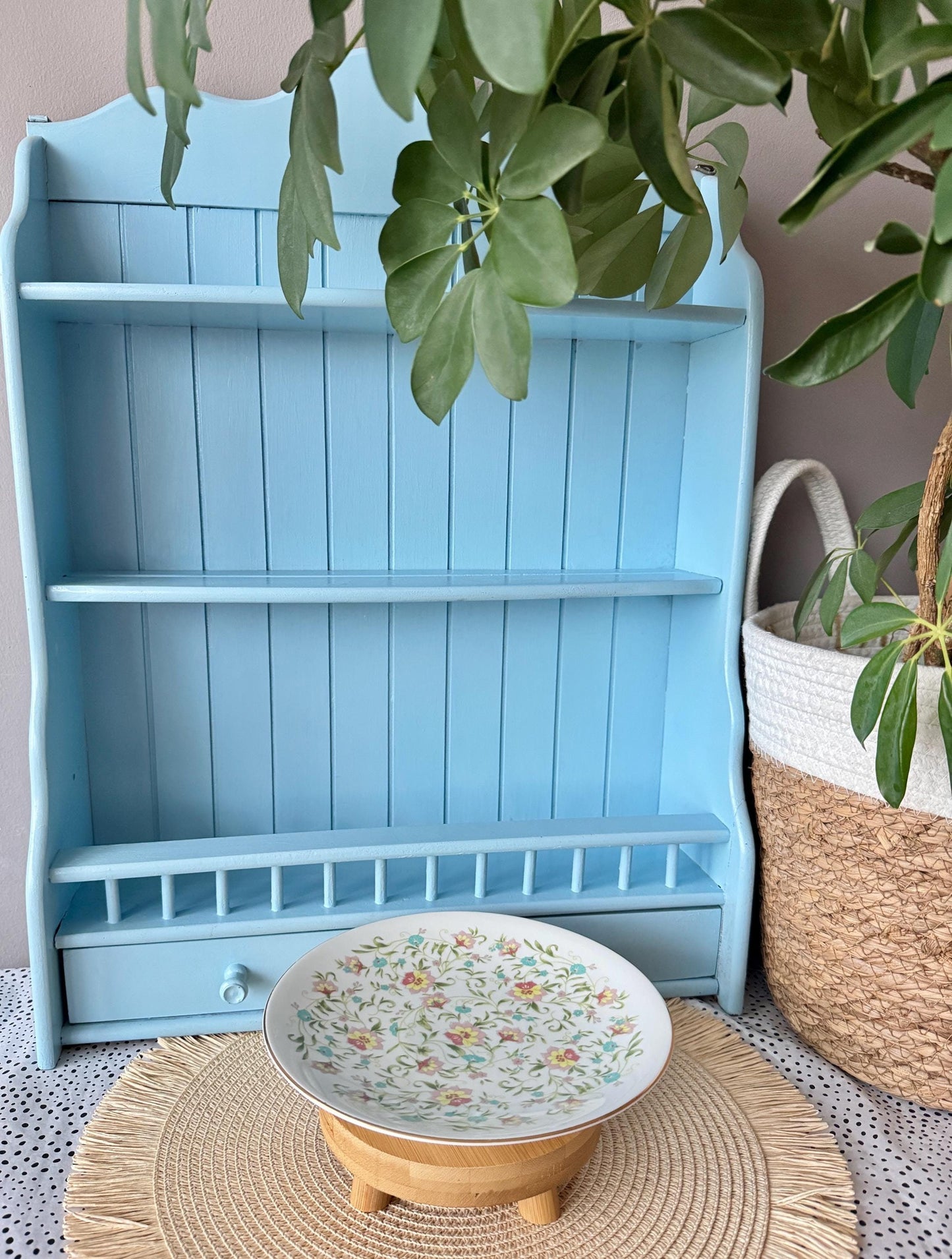 Rare Vintage Coalport "Fantasy" Hard to Find Pedestal Cake Stand, Bone China, Previously Loved, Pretty Green Pink and Green Floral , England