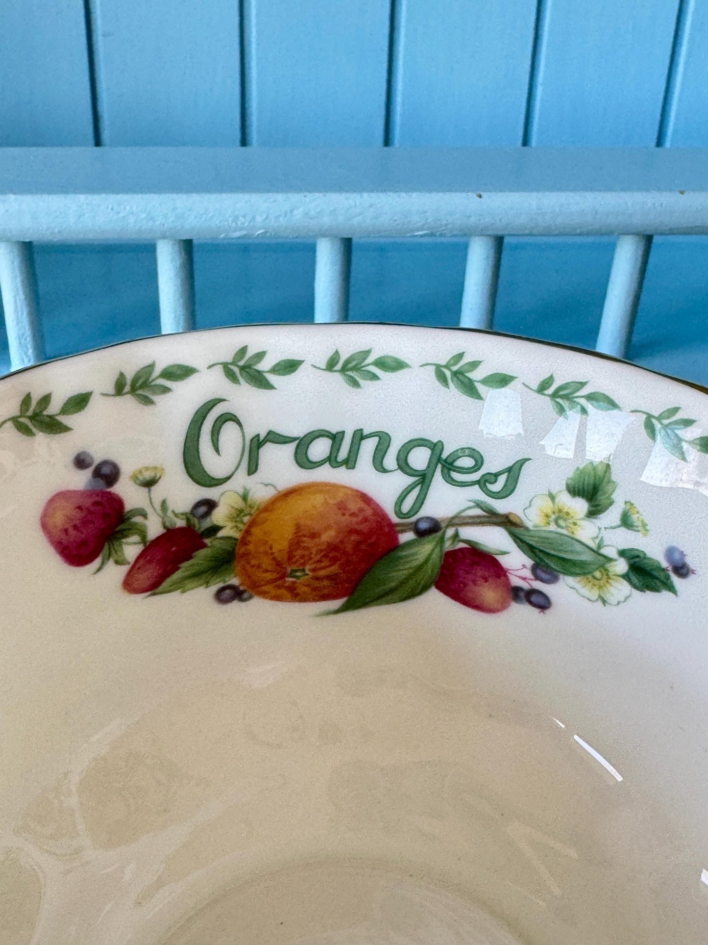 RARE Vintage Royal Albert "Covent Garden" Breakfast Set, Oranges, Cereal Breakfast Cup and Saucer, Bone China , Previously Loved, England