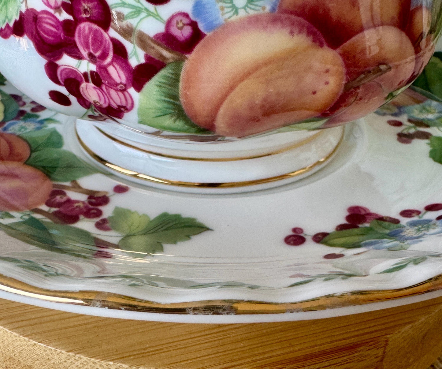 RARE Vintage Royal Albert "Covent Garden" Breakfast Set, Apricots, Cereal Breakfast Cup and Saucer, Bone China , Previously Loved, England