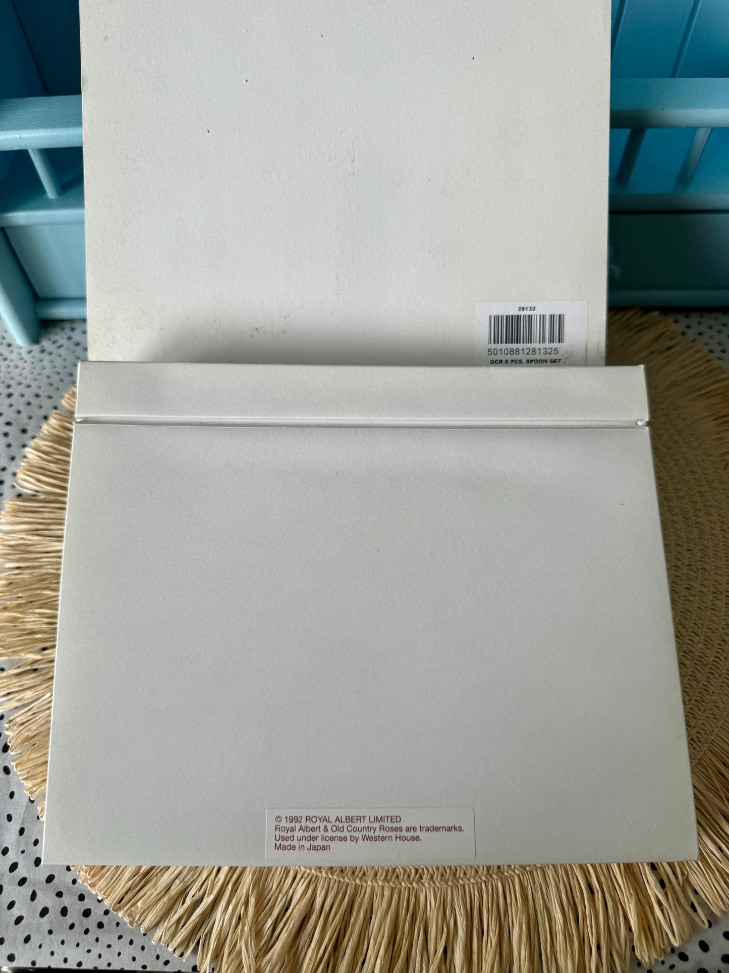 Vintage Hard to Find Collectible 'New' Royal Albert "Old Country Roses" 7 Piece Gold Plated Tea Set, Cake Set, Original Box, Made in Japan