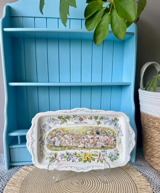Very Rare Vintage Brambly Hedge The Picnic Plate Royal Doulton 1989, Rare Sandwich Tray, Storybook Mice, Unused Vintage Collector's Gift, UK