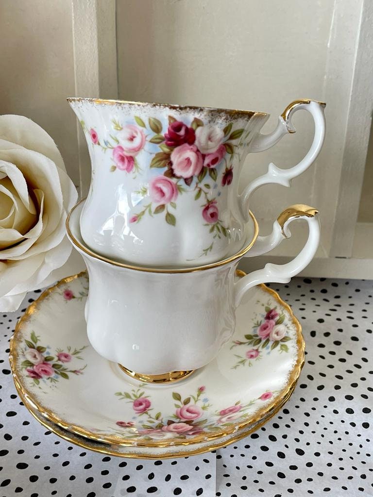 Royal Albert High Tea Coffee, Vintage Gold Coffee Cups and Saucers, Bone China,  Mix & Match, Set Of 6 Coffee Cups for Royal Party, England
