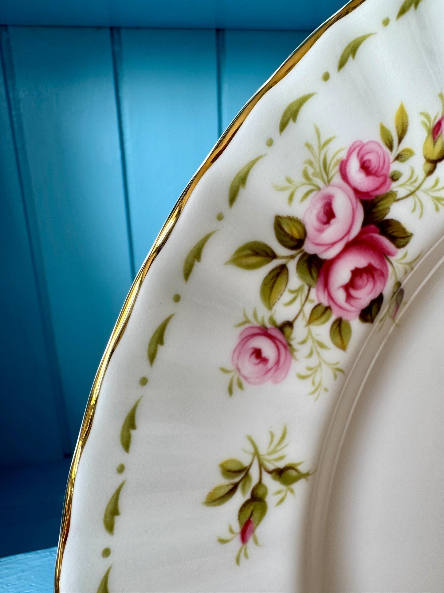 Vintage Royal Albert "Flower Of The Month" June, 1 Tier Cake Stand, Bone China, 27 cm Plate, Previously Loved, High-Tea Party, Gift