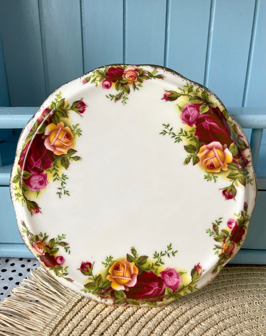 Vintage Royal Albert "Old Country Roses" Bone China Trivet, Beautiful Edition, Fine Bone China, Roses Decor, Previously Loved, Made England