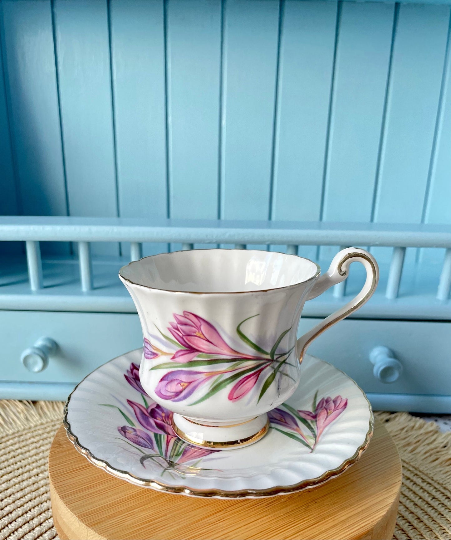 Beautiful Paragon, Bone China CoffeeCup & Saucer Set, Pink Floral Decor, Previously Loved Cup, Collectors Item, Lovely Gift, Made in England