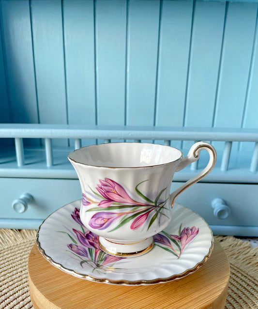 Beautiful Paragon, Bone China CoffeeCup & Saucer Set, Pink Floral Decor, Previously Loved Cup, Collectors Item, Lovely Gift, Made in England
