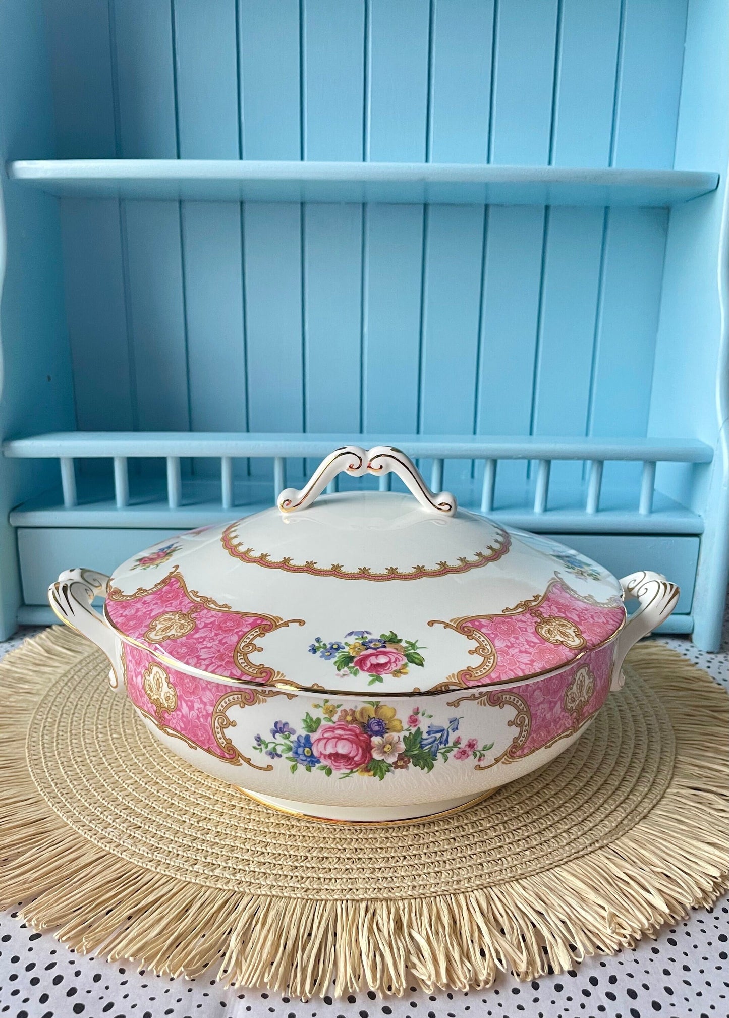 Hard To Find, Vintage Royal Albert 'Lady Carlyle' Tureen, Deck Bowl, Previously Loved, Made in England, Collectors Item, Highly Sought After