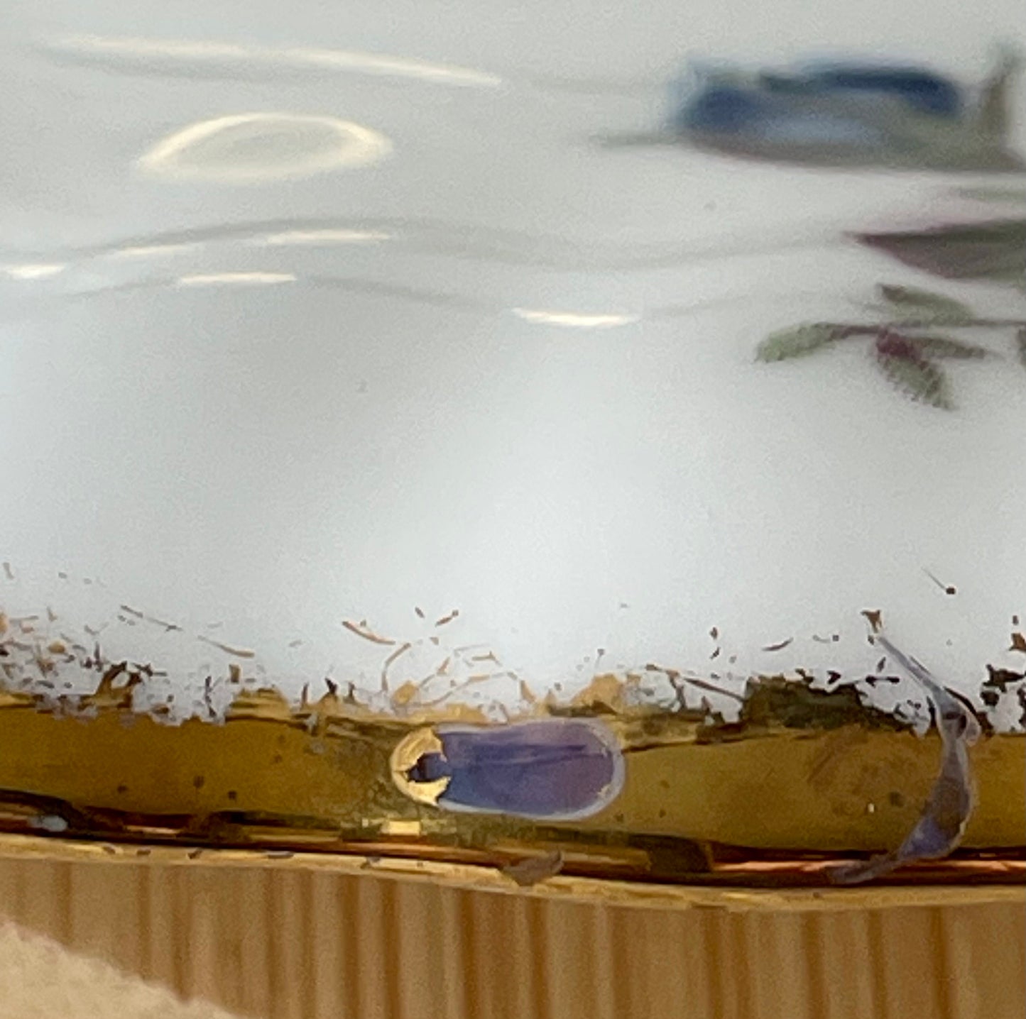 Very Rare Hard To Find Royal Albert "Moonlight Rose" Gravy Jar on Platter, Beautiful Thick Gold, Fine Bone China, Blue Roses Decor, England