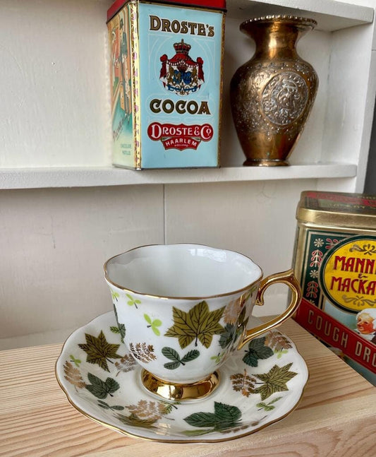 Vintage Royal Albert "Green Leaf" Male Sized Tea Set, From The 50's, Fine Bone China, Rare Find, Previously Loved, Perfect For HighTea Party