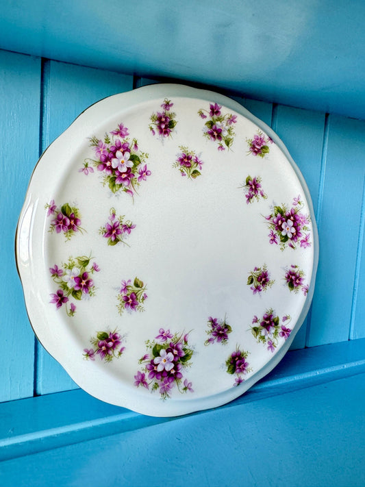 Rare Vintage Royal Albert "Sweet Violets" Bone China Trivet, Beautiful Edition, Bone China, Purple Violets Decor, Previously Loved, England