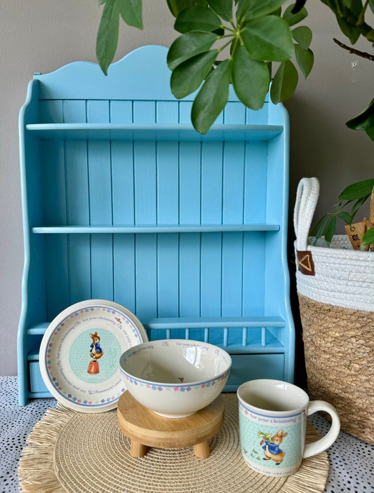 Vintage Wedgwood "Peter Rabbit" Christening Set, 3 Piece Set of Mug, Plate & Bowl, Beatrix Potter, Perfect Christening Gift, Made in England