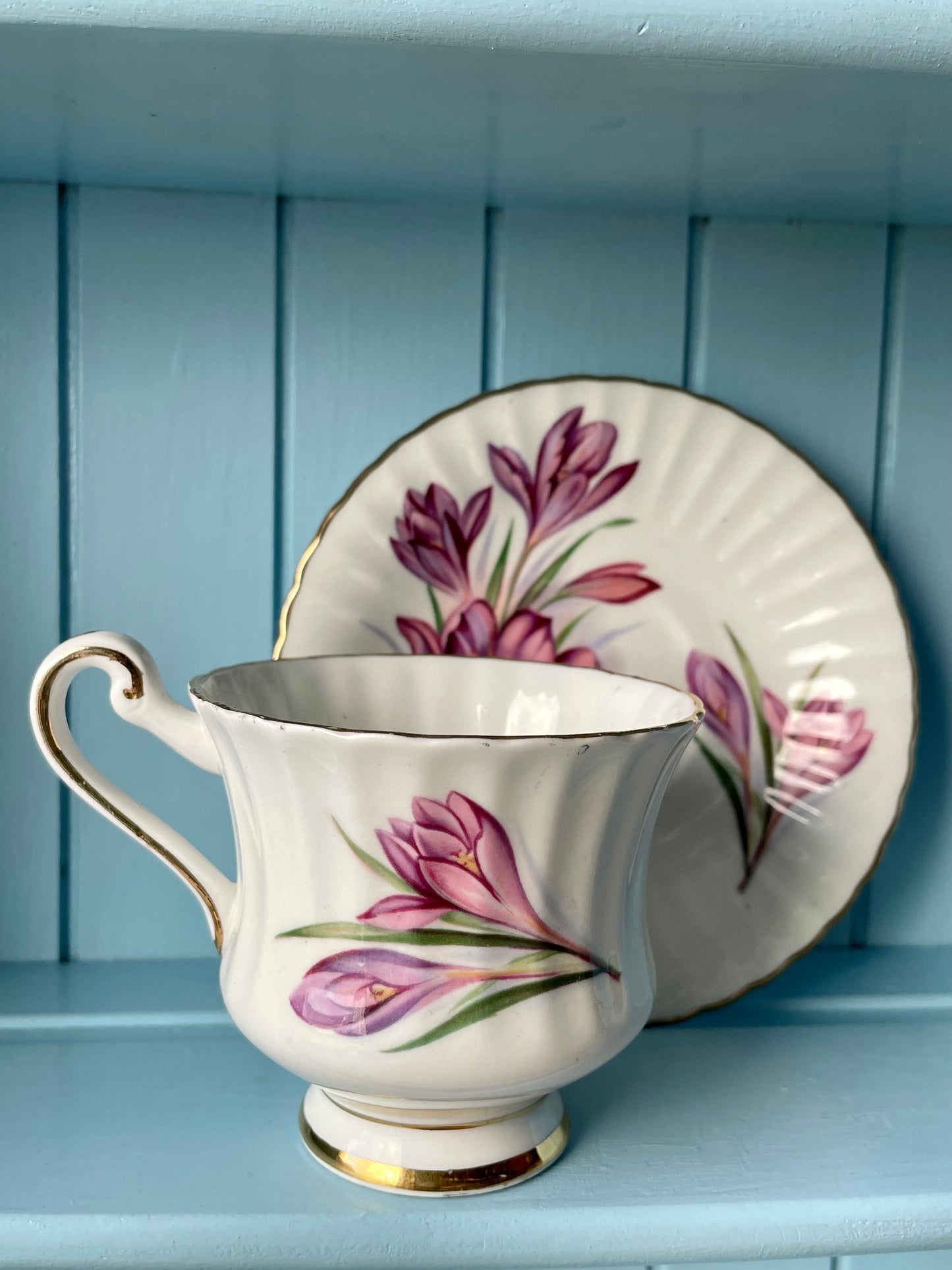 Beautiful Paragon, Bone China CoffeeCup & Saucer Set, Pink Floral Decor, Previously Loved Cup, Collectors Item, Lovely Gift, Made in England