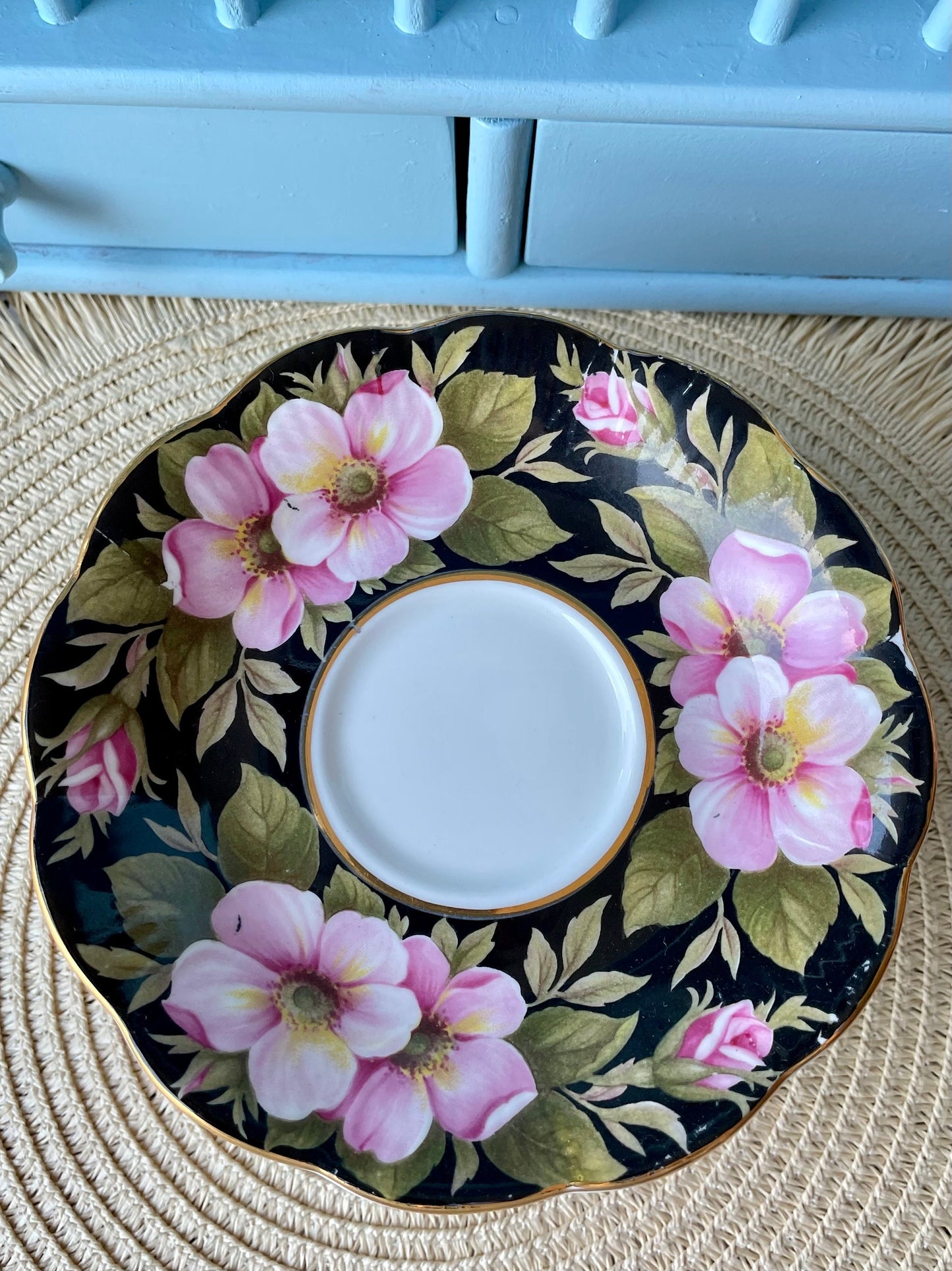 Vintage Royal Albert "Alberta Rose" Provincial Flowers TeaCup & Saucer, Fine Bone China, Previously Loved Vintage, Male Sized, Made England