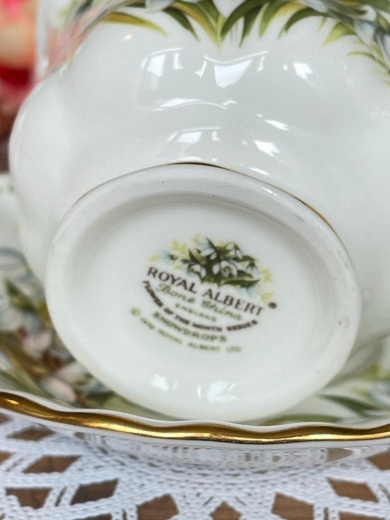 Royal Albert Flower Of The Month Gentleman Sized Duo's Cup & Saucer, Fine Bone China, Royal High Tea Party, Bridal Party. Collectors Item!
