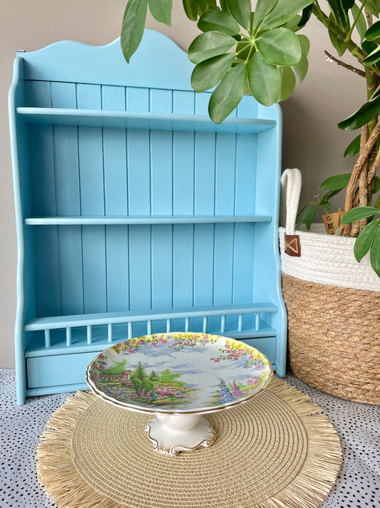 Rare Vintage Royal Albert "Kentish Rockery" Hard to Find Pedestal Cake Stand, Bone China, Previously Loved, , England